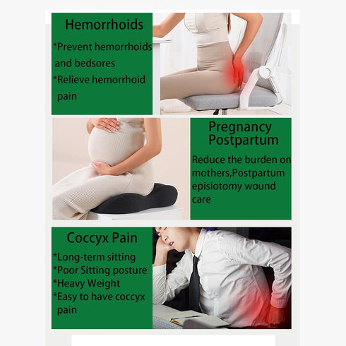 Aeveot Office Seat Cushion Car Seat Cushion Ergonomic Seat Cushions Sciatica Cushion, Protects The Buttocks