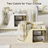 SAYEEC Rotating Desk Organizer with 2 Drawers, 6 Slots for Pencil Pen Holder and Makeup Storage