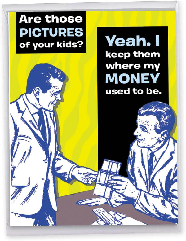 NobleWorks Jumbo Wallet J7353 - Funny Father's Day Card (8.5 x 11 Inch) - Big Appreciation Humor for Dads, Stepdads