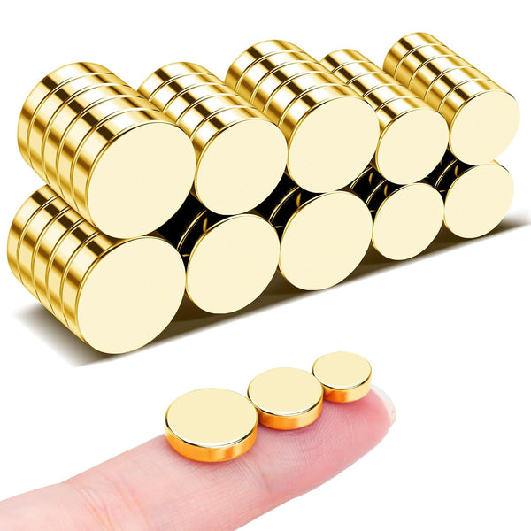 Small Magnets, 50Pcs Tiny Circle Rare Earth Magnets, 3 Different Sizes for Crafts, DIY, Office