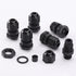 Bates- Cable Gland, 12 Pack, 1/2 NPT Nylon Strain Relief Cord Connector, Watertight Cord Grip, Weatherproof