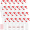 Rtteri 24 Pcs 16 oz Plastic Spray Bottle for Cleaning, Leak Proof and Reusable for Various Uses, Red and White