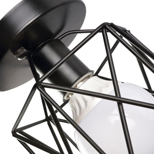 KOONTING Retro Vintage Industrial Flush Mount Ceiling Light, Mini Painting Metal Pendant Light Ceiling Light Fixture