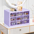 Desk Storage Organizer with 9 Drawers, Clear Plastic Storage Cabinet for Makeup, Office, Craft, and Art Supplies