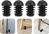 50pcs VALICLUD Black Round Head Furniture Leg Plug End Caps, Tubing Post Insert Covers for Chair and Table Legs