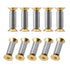 10 Packs Knife Handle Screws - Gold Hex Flat Head Screws, Fasteners for Fixing Blade Knife