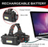 Rechargeable Headlamp, 10000 High Lumen LED Light, Waterproof Camping Gear with Red Light, 4 Modes USB Recharge