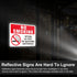 No Smoking Within 25 Feet of Building Entrance Sign, 4 Pack - 10"x7" Rust Free Reflective Aluminum, Weatherproof