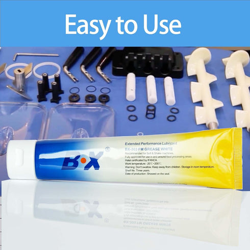 BX-303 (113g/4oz) (-20C 200C) FM Multi-Purpose Food Grade White Lubricating Grease - NSF & Halal Certified, High/Low