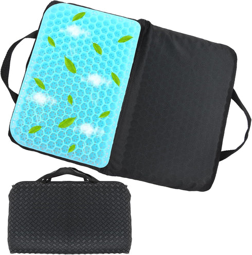 Wllead (15.7" 11.8") New Upgraded Portable Seat Cushion x Foldable Travel Cushion, for Airplane Seats, Camping