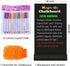 Magnetic Chalkboard Contact Paper, 50"x18" Self Adhesive Magnet Wall Board Sticker with 12 Color Liquid Chalk