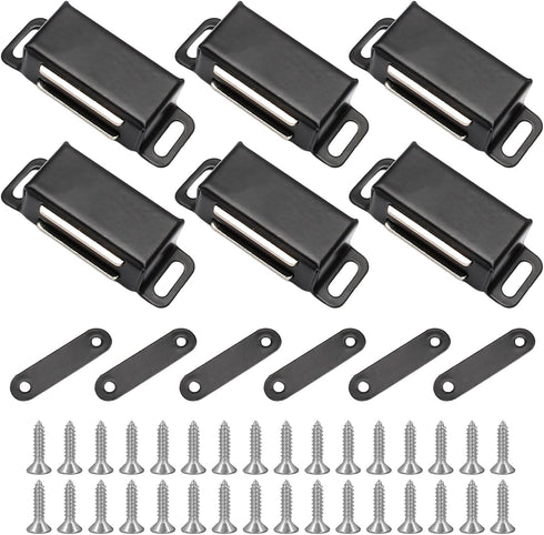 Jersvimc 6Pcs Closet Cabinet Door Magnets Catch Magnetic Door Catch, Magnetic Shutter Hardware Drawer Magnet Latch
