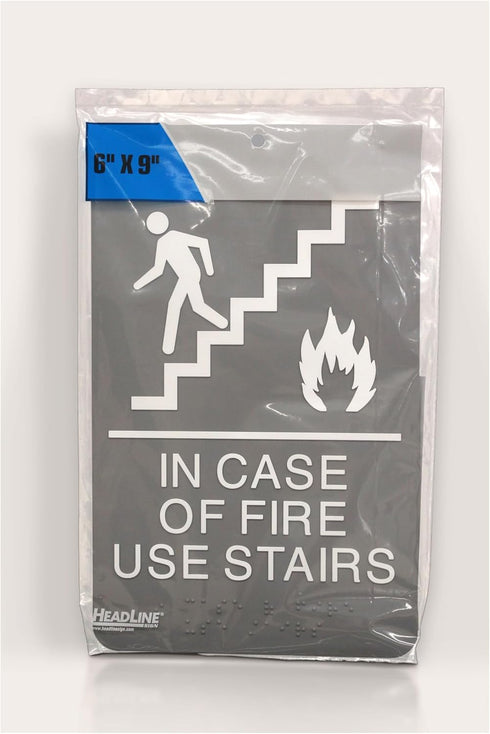 HeadLine ADA Plastic Fire Use Stairs Sign