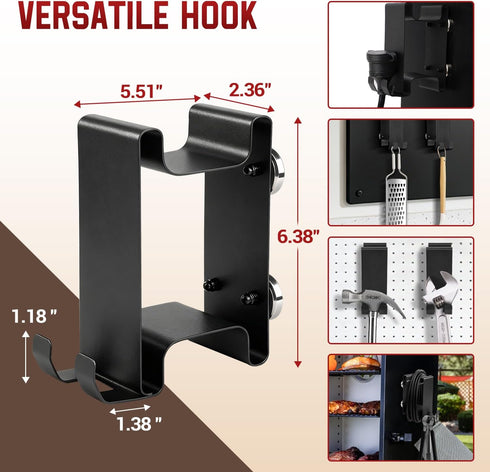 4 32 Magnetic Power Cord Organizer for Most Pellet Smoker Grill Accessories, Goldusk All-Metal Cable Holder with Strong
