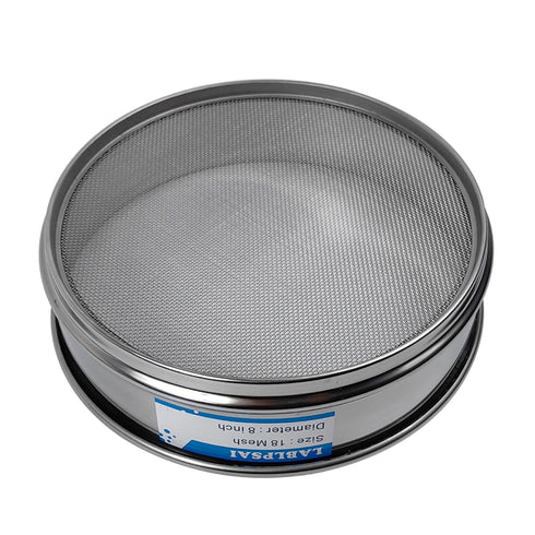 18 Mesh Lab Sieves, 8" Diameter, 304 Stainless Steel Wire Cloth for Industrial Laboratory Use