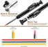 Hiboom 2 Pack Solid Carpenter Pencils with Pencil Cap and 18 Refills, Long Nose Mechanical Pencil Marker for Woodworking