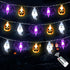 Zimati Halloween Lights Decorations, 16 FT 30 LED Waterproof 3D Pumpkin Bat Ghost