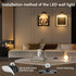 3 Color&10 Dimmable Set 2, 360 Rechargeable Wall Lights, Battery Operated Wall Light, LED Wall Mounted Sconce Light