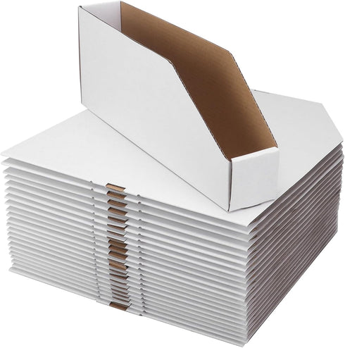 ZBEIVAN Cardboard Storage Bins, 35 Packs 12x2x4.5 Inches, Easy Assembly Pantry Organizer Bins for Shelf