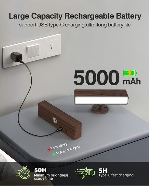 Set 2: 360 Battery Operated Wall Sconces of Wireless Rechargeable Wall Light with Remote&Button, Rotate Magnetic Scone