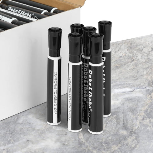 Dabo&Shobo Dry Erase Markers, Bulk Pack of 72 Count, Low Odor Ink, Chisel Tip, Black Whiteboard Markers for School