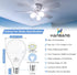 8 Pack Bulbs E12 60Watt 6000K A15 Bulbs, 600LM, 120V, 85+, Non-dimmable hansang Ceiling Fan Light Base, Equivalent
