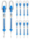 QWORK Spring Scale, 10 Pack, 10N Transparent Spring Balance Hanging Tube Spring Scale