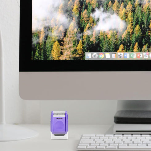 Miseyo Purple Identity Theft Protection Roller Stamps for Data Privacy, Anti-Theft Security Prevention
