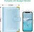A6 Rnivvi Budget Binder with Zipper Envelopes, Money Saving Binder Cash Envelopes for Budgeting, PU Leather Planner