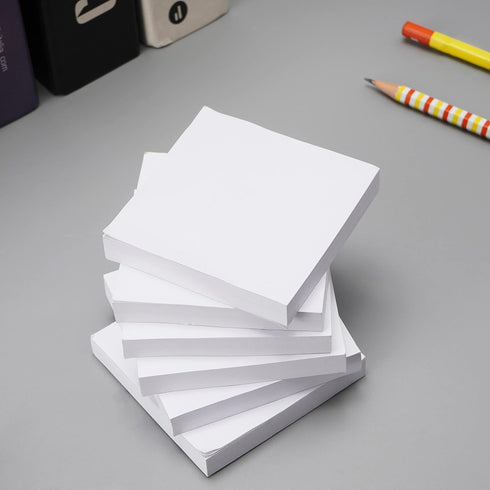 White Sticky Notes, 6 Pads, 3 X 3 Inch, 100 Sheets/Pad, Total 600 Sheets Self-Stick Notes