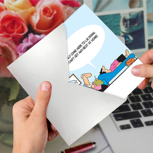 Funny Mother's Day Card with Envelope, Cartoon Greeting, NobleWorks - No Rest At Home 0316