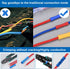 smseace 210PCS Wire Butt Connectors - Insulated Electrical Butt Splice Connectors with Wire Stripper Crimping Tool