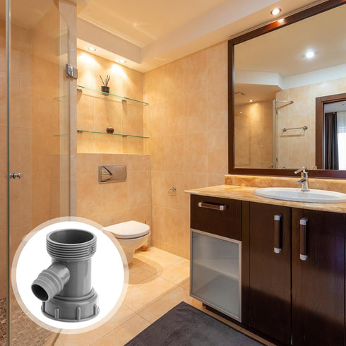 5pcs Three-way Sink Overflow Drain Pipe - Simple Sealed Drain Overflow for Home Sink
