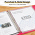 KTRIO 12 Pack Zipper Binder Pocket, Letter Size Clear PVC Loose Leaf Pouch for 3 Ring Binder Document Storage
