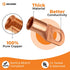SELTERM 10pcs 3/0 AWG - 1/2" Stud Battery Lugs - Heavy Duty Wire Lugs, Battery Cable Ends, UL Bare Copper Eyelets