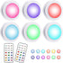 AnyEnjoy Puck Lights with Remote,13 Colors Changeable LED Puck lightings Battery Powered Dimmable