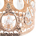 7.08 Inch TEHAUX Crystal Crown Pendant Lamp Accessory, Metal and Glass Chandelier Decoration for Ceiling Light Fixture