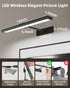 16'' 4800mAh Dimmable 3 Room(2P) EZVALO Picture Light for Wall, Black Rechargeable Battery Lights Wireless Remote
