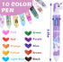 Kolewo4ever 24 Pieces Multicolor Ballpoint Pens - 10-in-1 0.5mm Retractable Cartoon Dinosaur Unicorn Pens