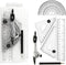 IVICOO Protractor and Compass Set with Rulers, All-in-One Compass Geometry Tool Kit for
