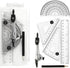 IVICOO Protractor and Compass Set with Rulers, All-in-One Compass Geometry Tool Kit for