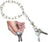 Hidden Hollow Beads Wrist Lanyard, Beaded Women's Wristlet for Jewelry, Keys, Phone, Strong Keychain Bracelet