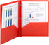 Smead Poly Two Pocket Folder with Fasteners, 11"x 8 1/2", Pack of 25, Red (87727)