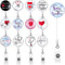 Zonon 12 Pcs Nurse Badge Reels, Retractable ID Holder with Alligator Clip for Doctor Teacher Gifts