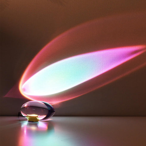 Rumexeng Sunset Angel Eyes Projection Night Light, Colorful Crystal Lamp Table Lamp, Crystal Atmosphere Lamp, Tabletop