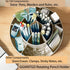 Rotating Desk Organizer, 360° Pencil Pen Holder with 11 Slots, Art Supply Storage Box Caddy for Office (Beige)
