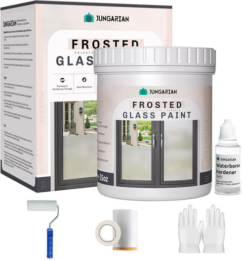 Frosted Glass Paint Kit, Window Privacy Film Paint, Water-Based, Waterproof & UV
