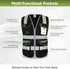 9 Security Vest for Security Guard Pockets, Meets ANSI