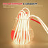 HEGEHE 24V 320 IP68 (4000-4500K), 2M) COB LED Strip Light, LEDs/m, Waterproof, Flexible LED Strip Light for Rooflight