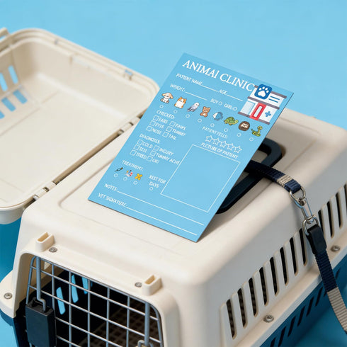 5x7 Inch Notepad,50 FENGHERUIA Veterinarian Play Notepad for Boys and Girls Pretend Vet Animal Clinic Imaginative Role